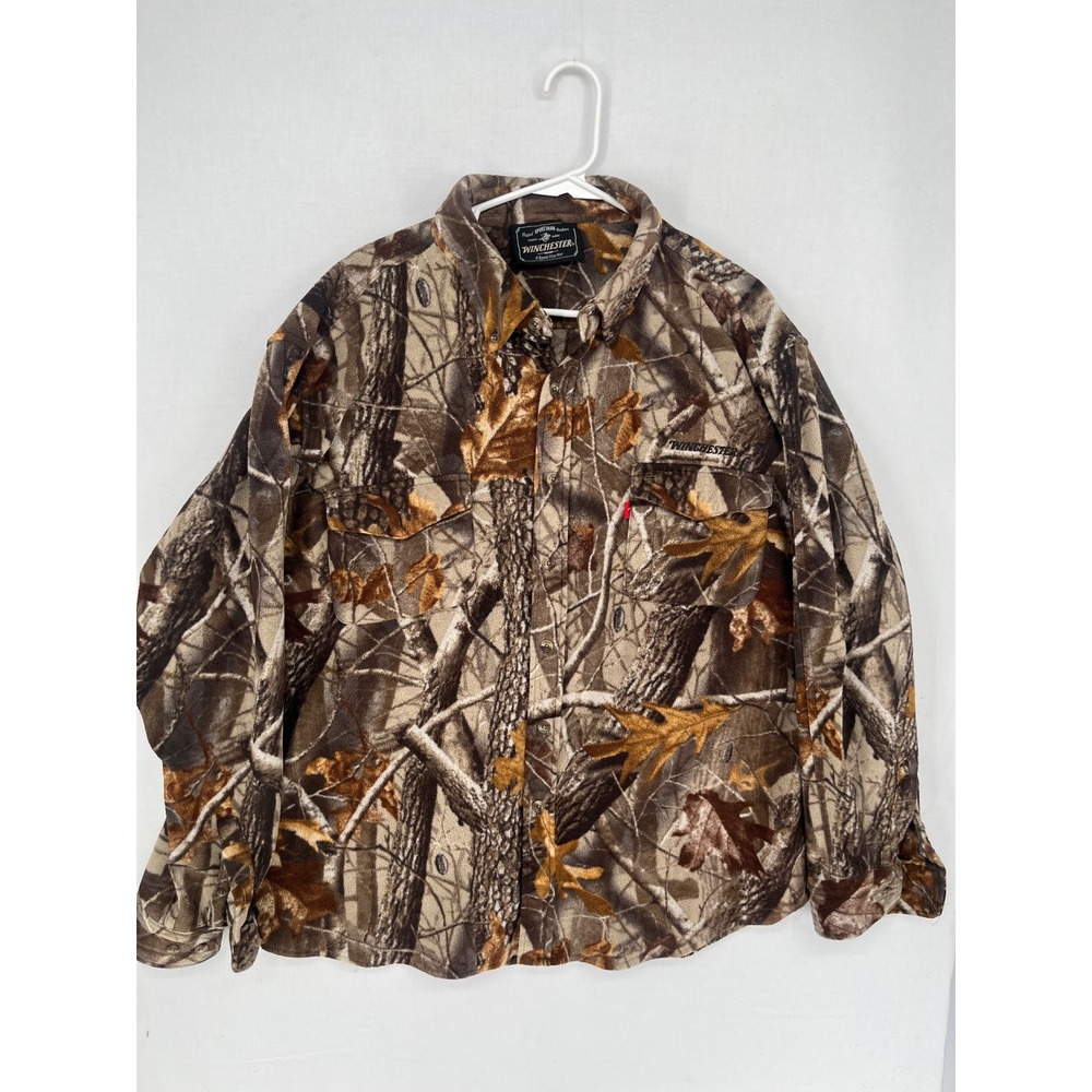 Winchester Rugged Sportsman Fleece Camo Shirt Mens XL Realtree Hunting WF5005WN